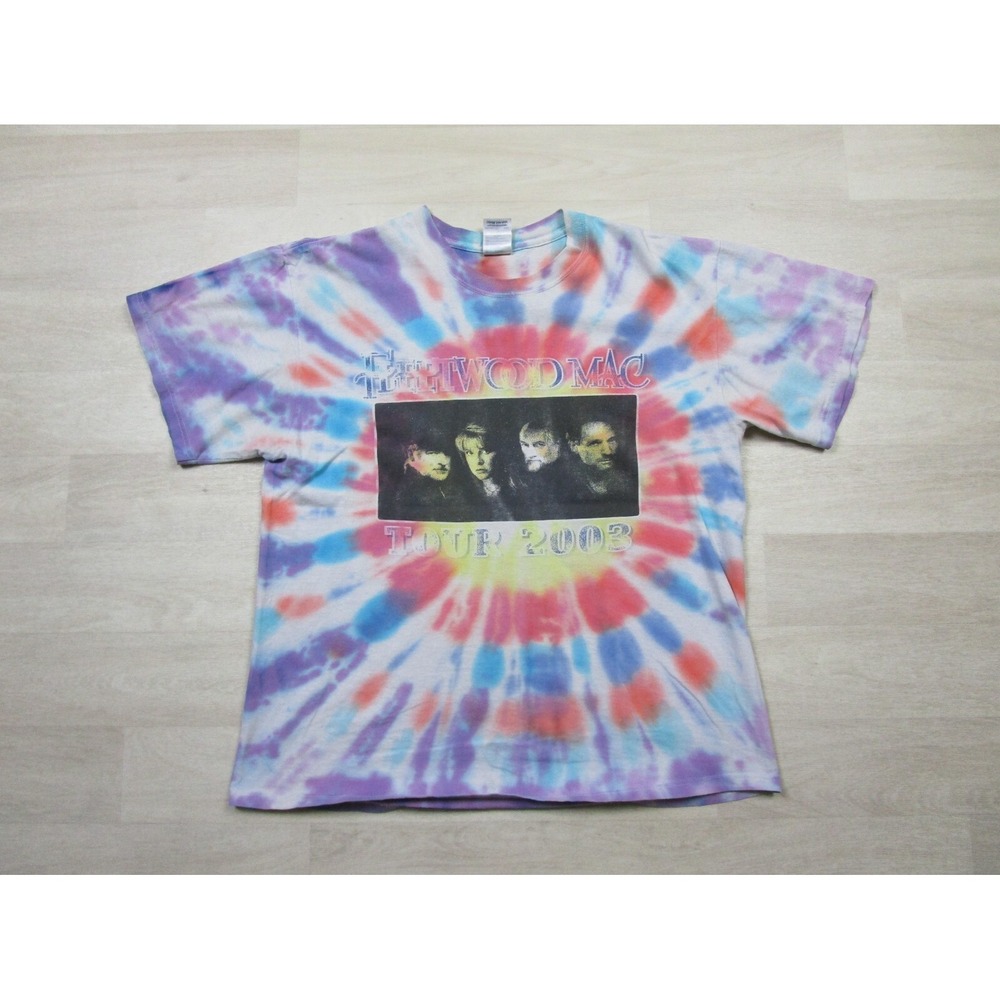 Vintage Fleetwood Mac Band T Shirt Size (L) 2003 Say You Will Tour Tie Dye Delta
